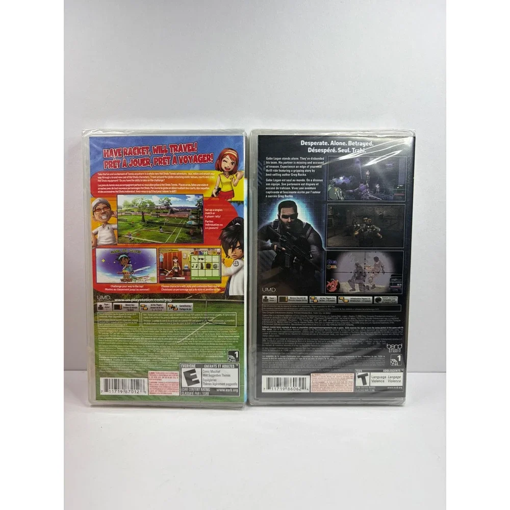 Sony PSP Game Bundle Syphon Filter Logan's Shadow & Hot Shots Tennis Sealed